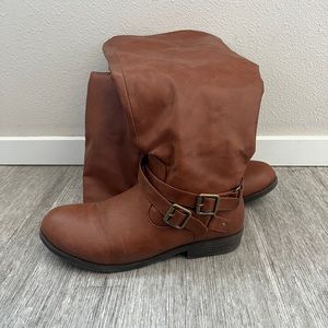 Faux Leather riding boots